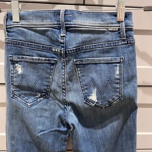 Mother Denim High Waisted Rascal Crop in Graffiti Girl Size 24 - Picture 7 of 9